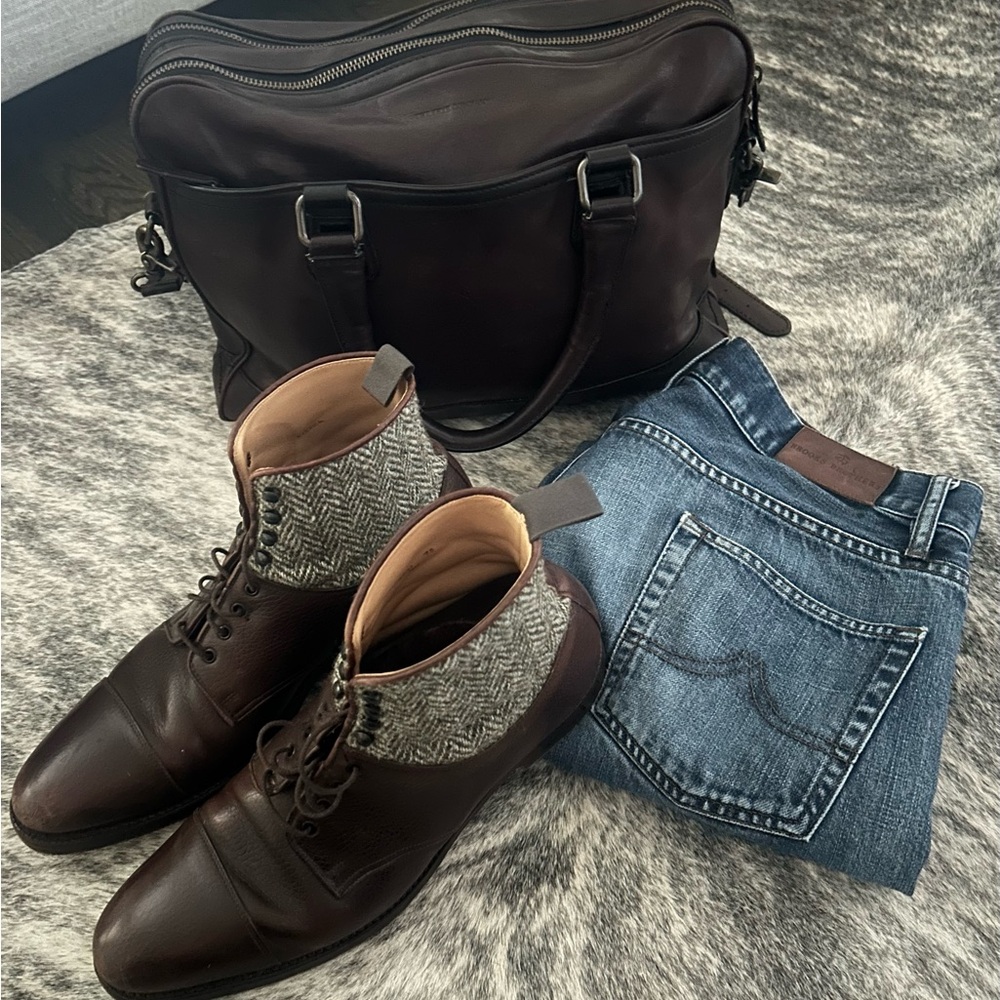 FRYE Brown Leather Satchel Bag